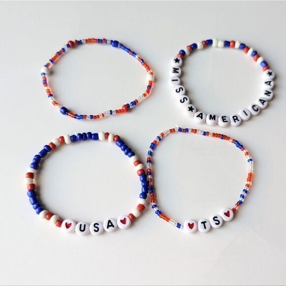 4 Taylor Swift Handmade Bracelets Miss Americana Friendship Bracelets - Picture 7 of 7